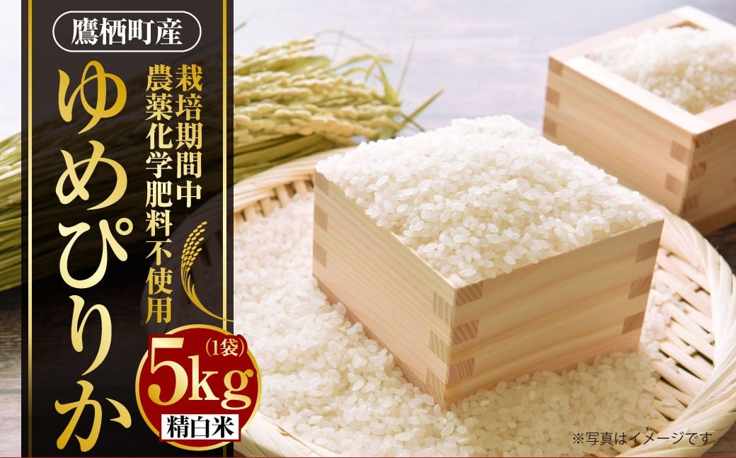 A239 【令和7年産】 ゆめぴりか （ 精白米 ） 栽培期間中農薬化学肥料不使用 5kg たかすタロファーム 北海道 鷹栖町 米 コメ こめ ご飯 お米 白米