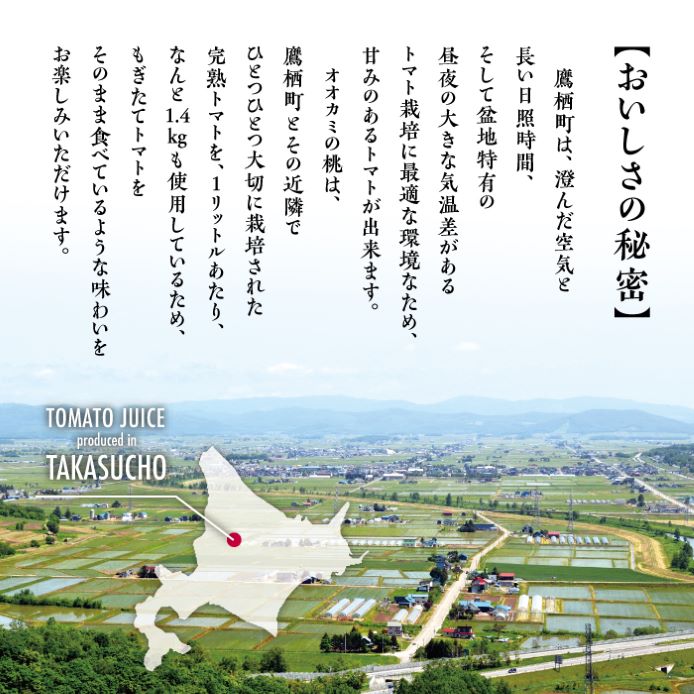 A049　令和６年産　 【有塩】トマトジュース「オオカミの桃」（６本セット）