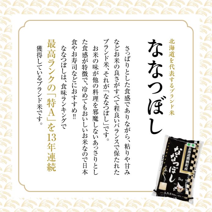 A010 令和５年産　鷹栖町産ななつぼし（白米・10kg）