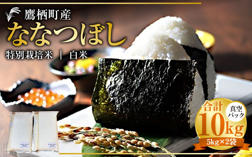 【令和7年産】 ななつぼし （白米） 真空パック 5kg×2袋 10kg 北海道 鷹栖町 たかすタロファーム 米 コメ こめ ご飯 白米 お米 ななつぼし コメ白米