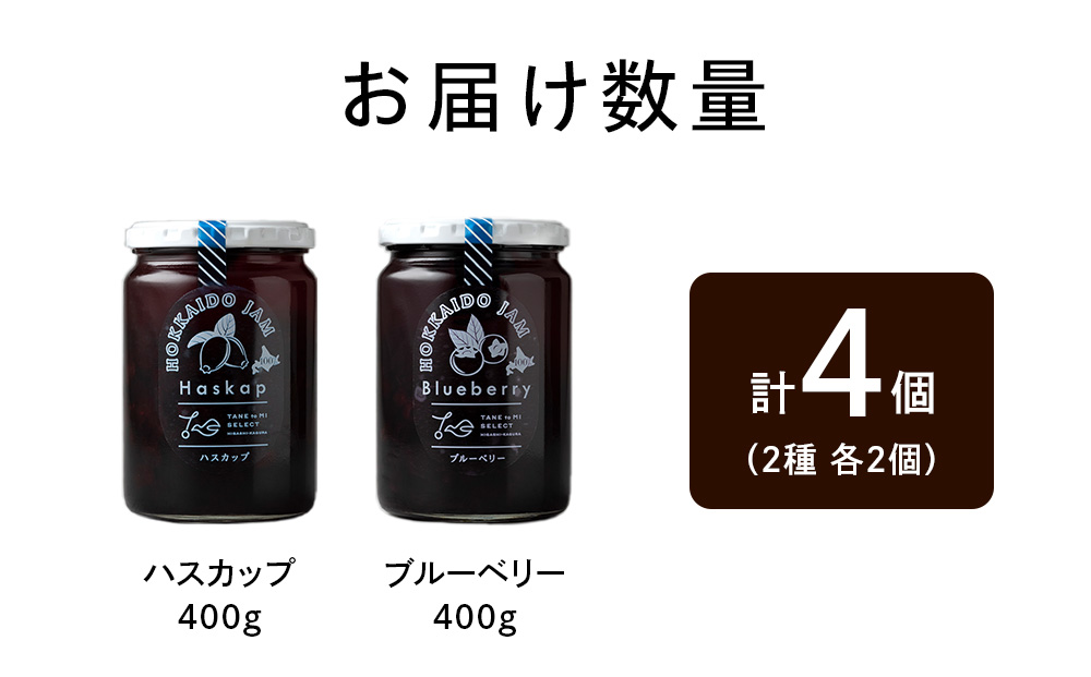 ひがしかぐらジャム 〈ハスカップ・ブルーベリー〉各2・合計4個