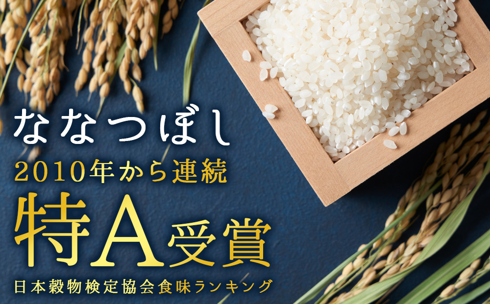 新米発送 【お米の定期便】ななつぼし 2kg×2袋 《真空無洗米》全3回