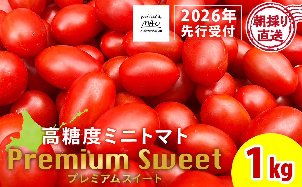 【ふるさと納税】【2026年先行予約】 【朝採れ最短発送！】 Premium Sweet 1kg フルーツミニトマト