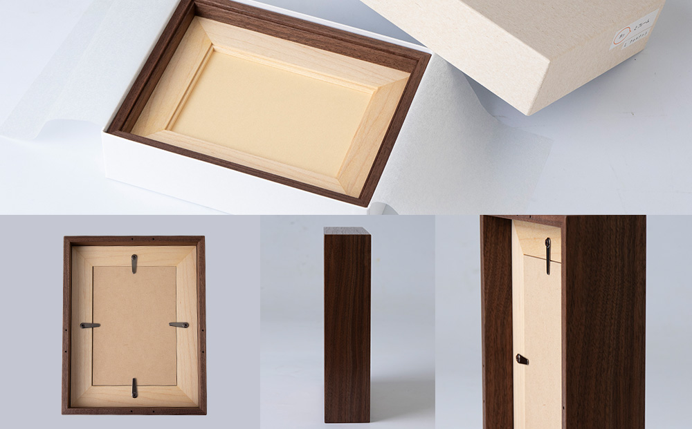 ほっとフレーム L　ウォルナット材 ■工房 アームズ■ 写真立て 木製 フォトフレーム 無垢材