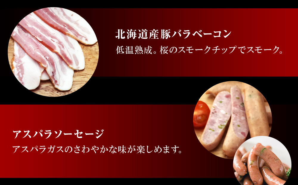 北海道産豚バラベーコンと3種のソーセージセット