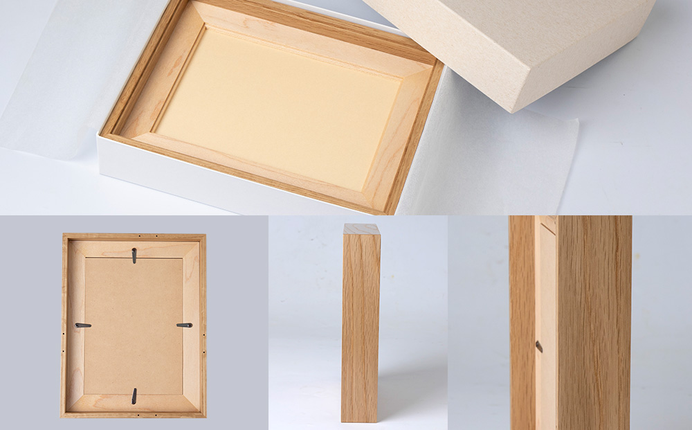 ほっとフレーム ２L　ナラ材 ■工房 アームズ■ 写真立て 木製 フォトフレーム 無垢材