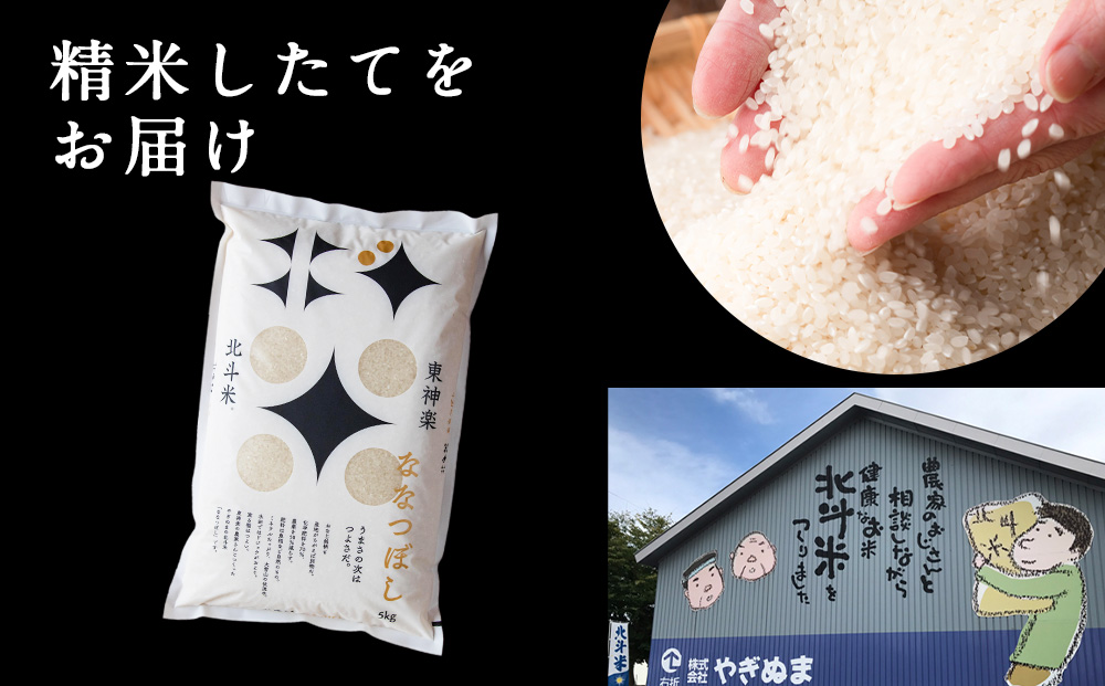 【定期便 6カ月】【令和7年産】北斗米ななつぼし5kg お米 こめ 精米 白米 ごはん ブランド米 国産米 北海道産 東神楽町