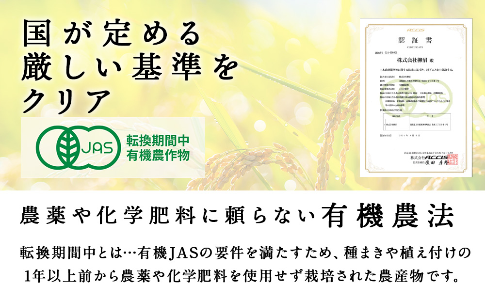 【令和7年産】有機JAS認証米ゆめぴりか（転換期間中）30kg（5kg×6）