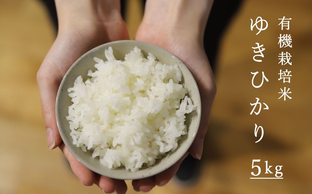 有機栽培米ゆきひかり 5kg 北海道当麻町 舟山農産 有機JAS認証 有機【AB-034】