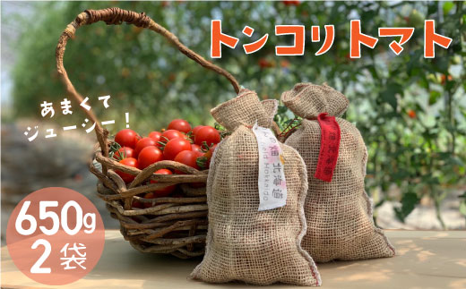 2024年産予約トンコリトマト 650g×2袋 のんの畑北海道　【G-005】