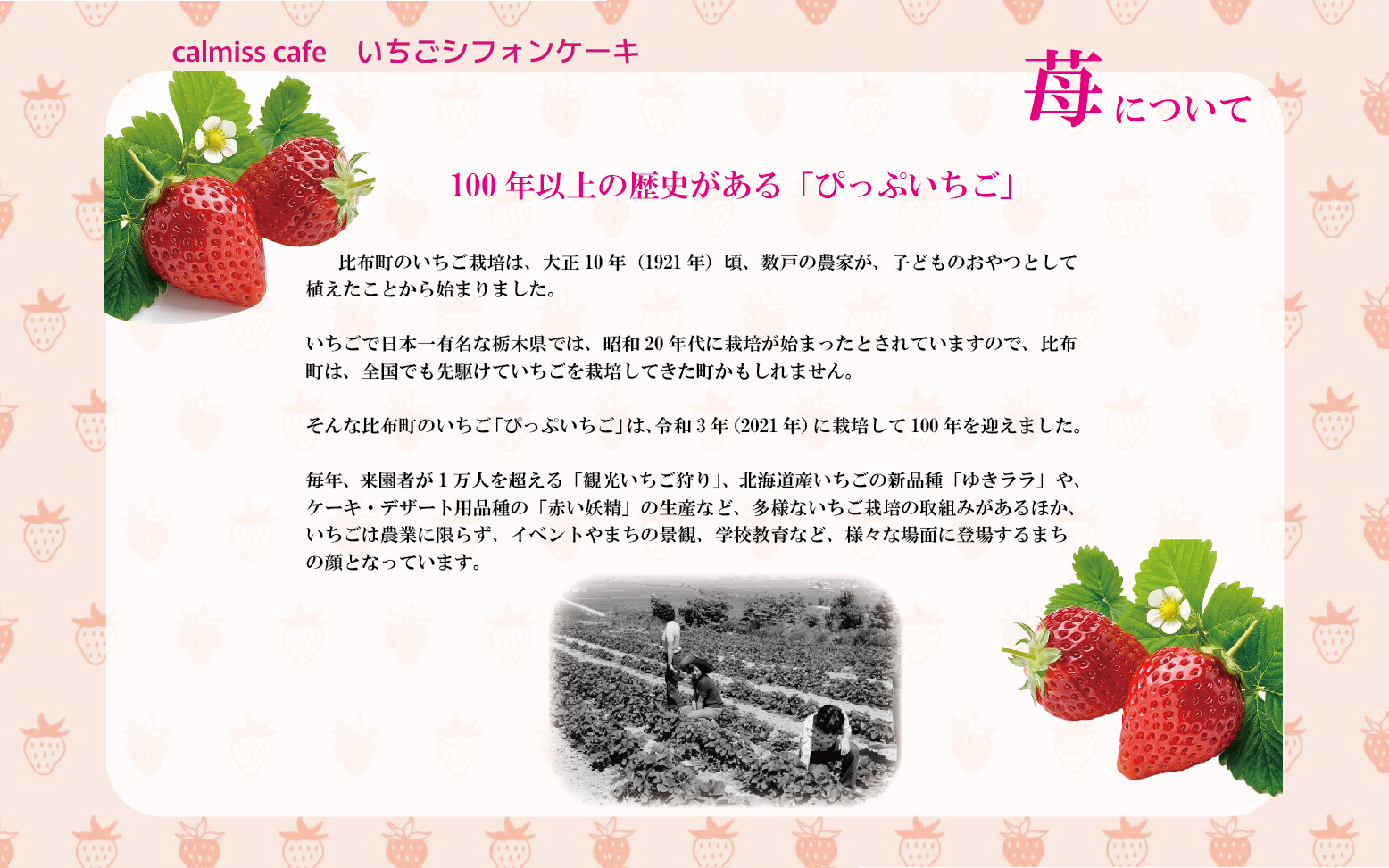 いちごシフォンケーキ 1ホール（直径17cm）【Calmiss Caf?】スイーツ デザート おやつ お菓子 洋菓子 お取り寄せ 冷凍 北海道 比布町 ぴっぷ 1016-001