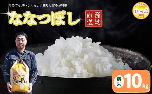 令和7年産 ななつぼし 精米 10kg【牧野農産】米 お米 北海道米 特Aランク 国産 白米 コメ 北海道 比布町 ぴっぷ 1014-005
