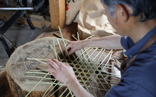 千島笹 八つ目編みバッグ【北の竹工房】日用品 雑貨 竹材 竹製品 加工品 竹細工 籠 かご カゴ 北海道 比布町 ぴっぷ 1003-010