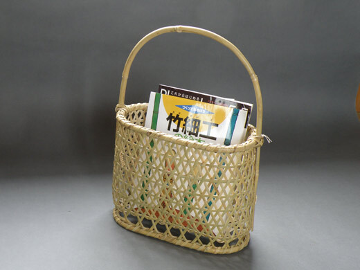 千島笹 手付きラック【北の竹工房】日用品 雑貨 竹材 竹製品 加工品 竹細工 籠 かご カゴ 北海道 比布町 ぴっぷ 1003-009