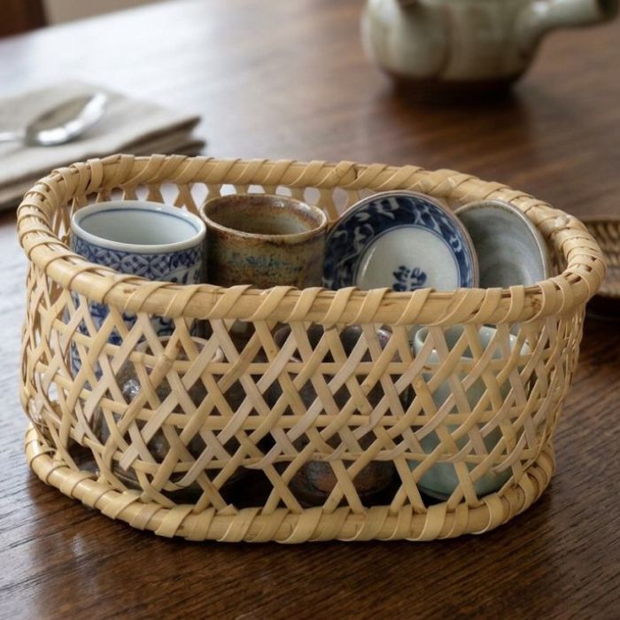 千島笹 椀籠（小）【北の竹工房】日用品 雑貨 竹材 竹製品 加工品 竹細工 籠 かご カゴ 北海道 比布町 ぴっぷ 1003-015