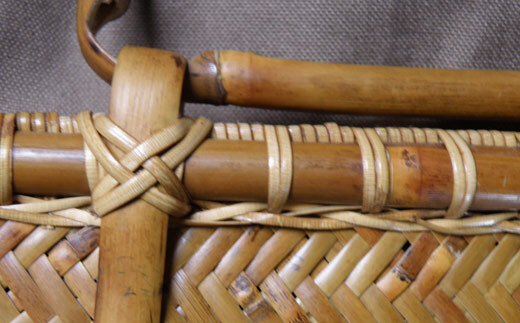 北の竹工房　千島笹燻煙網代バッグ