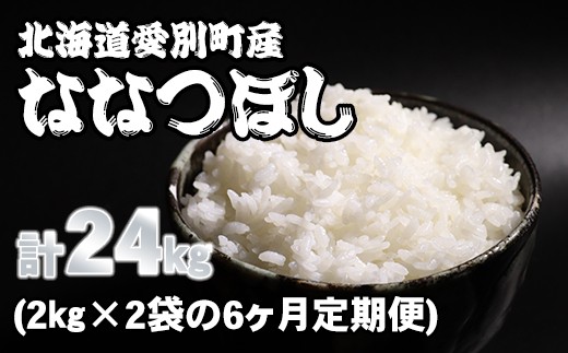 愛別町産米（ななつぼし2kg×2袋）6ヶ月定期配送【A41323】