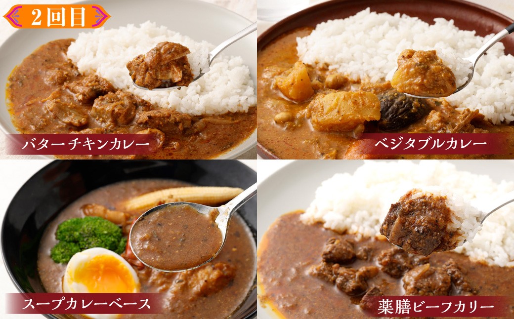 カラダ想いのスパイスカレープラスワン（カレー4種×2回、カレー２種ときのこご飯の素１種2袋×1回）毎月【3回定期便】 きのポックルカレー まぜてご飯 豚バラジンジャーカリー きのこスパイスカレー 薬膳ビーフカリー スープカレーベース ベジタブルカレー バターチキンカレー 薬膳ポークカリー 煮込み牛すじカレー 舞茸とホロホロチキンの薬膳カレー スパイスカレー カレー カレーライス 3回 定期便