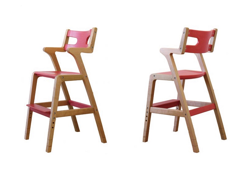 子どものための家具「rabi kids chair」（ダイダイ＆ベビーベルトなし）