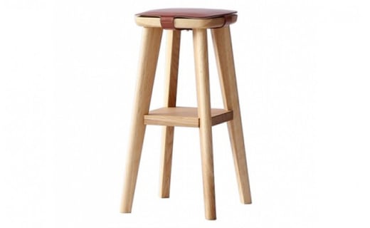 〈luonto〉ハイスツール　座面カラー：ネイビー