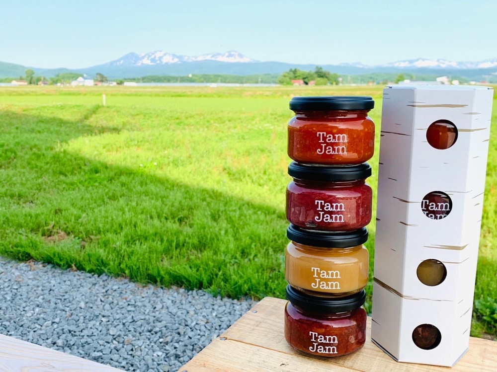 ジャム＆カフェ Tam Jam 「白樺の箱入り【北海道産】トマトジャム入り４個セット」