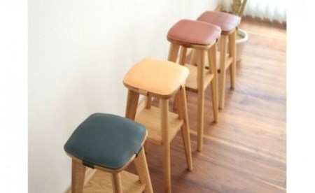 〈luonto〉ハイスツール　座面カラー：ブラウン