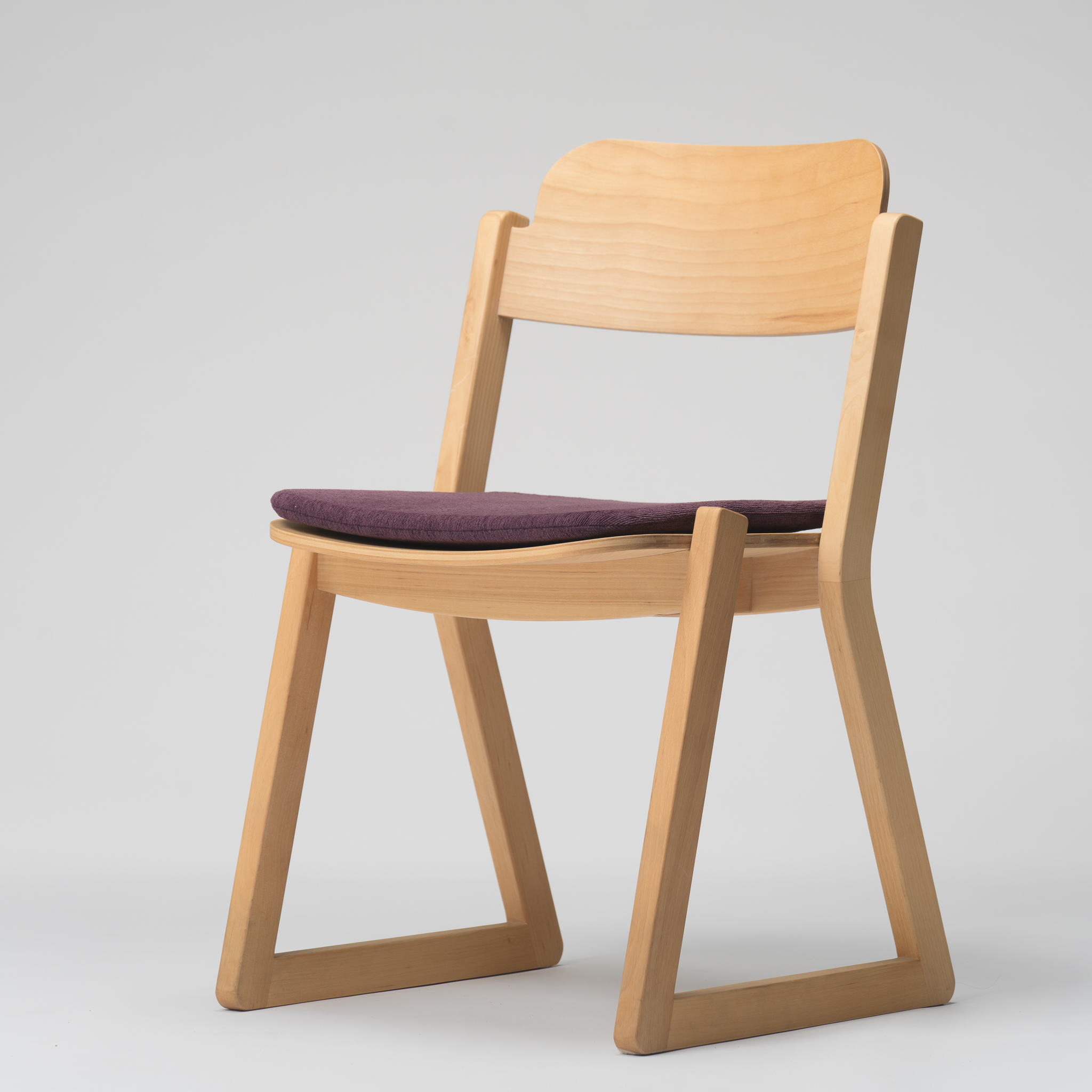 ハンの木の家具 チェアー02 専用クッションカラー：パープル