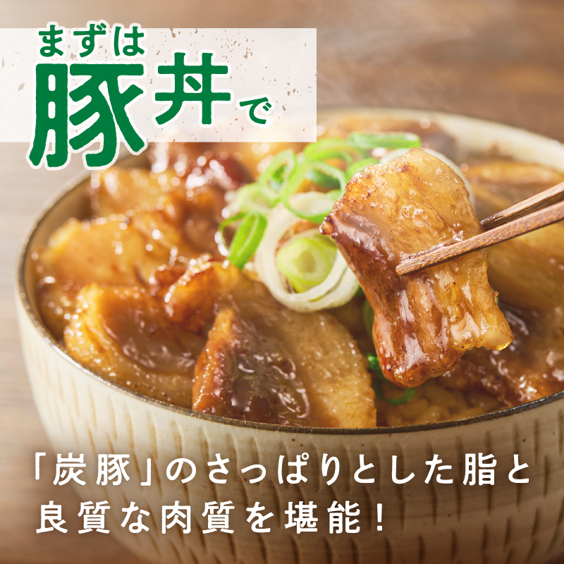 放牧豚”炭豚”の豚丼セット(150g×4)