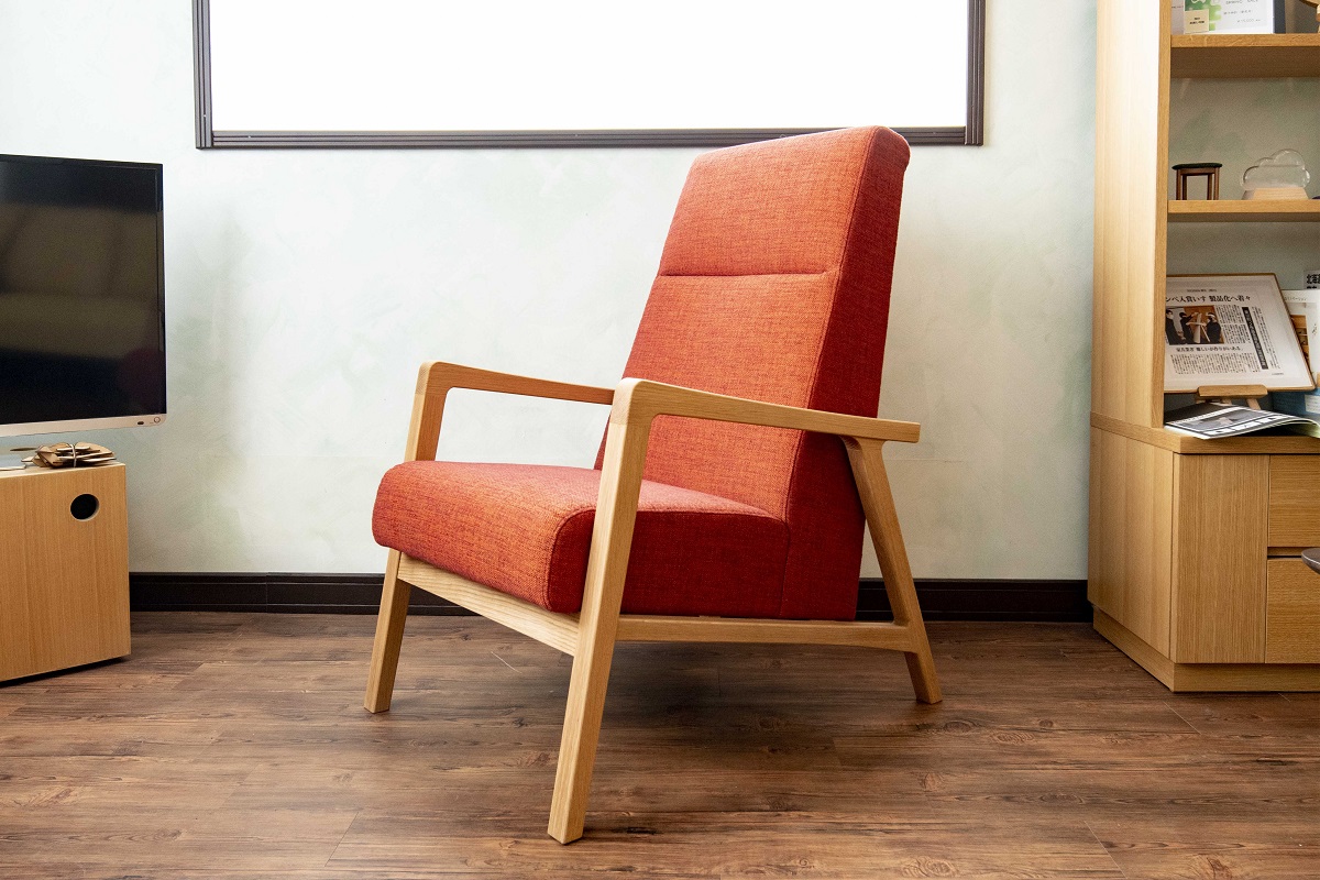 Personal relaxing chair＆ottoman(パーソナル　リラクシングチェア＆オットマン）カラー：オレンジ【22070003】