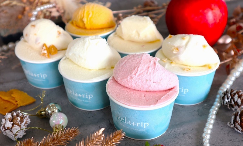 [034-08]びえい牧場の牛乳を使用！gelatrip winter selection ジェラート24個BOX