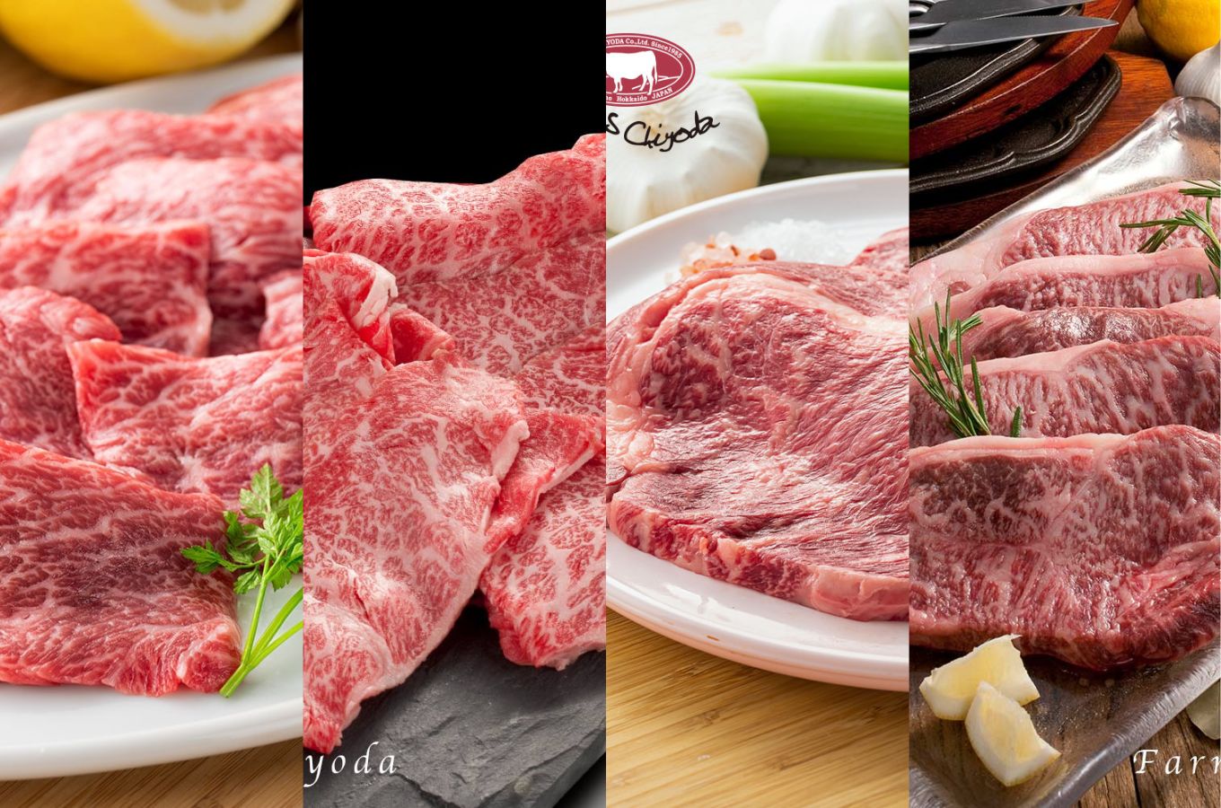 [126-02]ファームズ千代田「びえい和牛」お肉食べ比べセットB(各180g×３ヶ月)