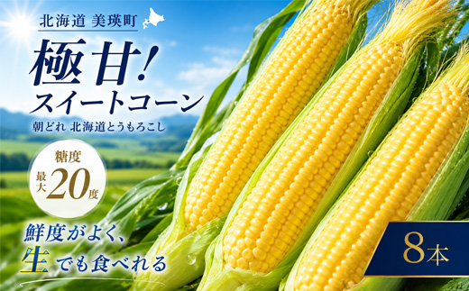 【令和9年産予約受付】とうもろこし（ほしつぶコーン）黄色 8本 黒木農場