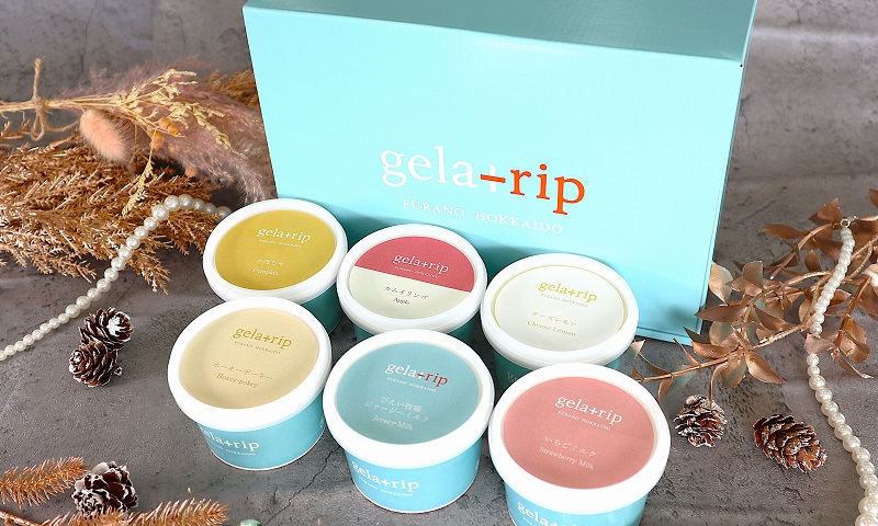 [019-19]びえい牧場の牛乳を使用！gelatrip winter selection ジェラート12個BOX