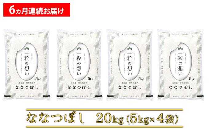 ≪6ヶ月定期便≫北海道上富良野町産【ななつぼし】20kg