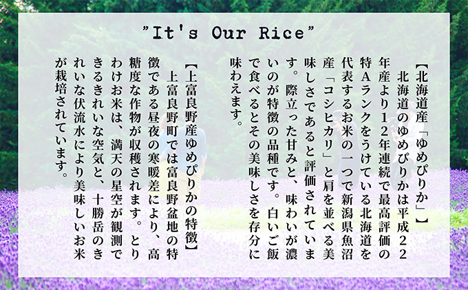 ◆10ヵ月連続定期便◆ゆめぴりか 精米 5kg /北海道 上富良野産 ～It's Our Rice～ 