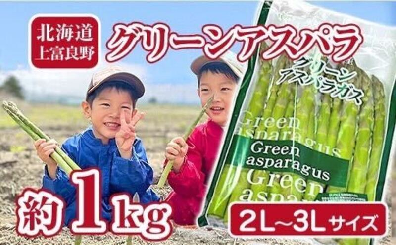 【2025年分先行予約】アスパラ 専門農家の特選グリーンアスパラ 1kg（2L～3L）アスパラガス 原農園 あすぱら 野菜 北海道 上富良野町 令和6年発送