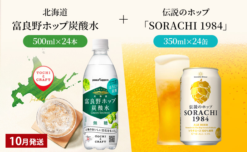 【令和7年産】北海道上富良野 容量満足ボリューム定期便 メロン 豚 ホルモン サガリ 炭酸水 ビール