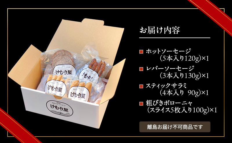 【令和8年2月から順次出荷】 けむり屋 大人のための おつまみ セット 詰合せ 無添加 ソーセージ サラミ ボローニャ 加工肉 お肉 肉 豚肉 北海道 上富良野町