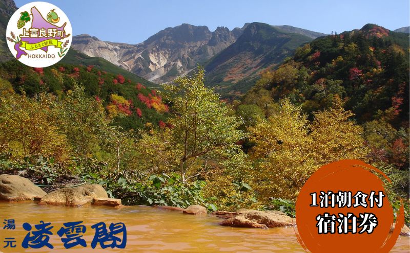 湯元凌雲閣 【 1泊朝食付 】 宿泊券 ホテル 旅館 旅行券 北海道 上富良野町 十勝岳