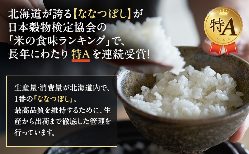 【3ヵ月連続定期便】北海道産 ななつぼし 精米 20kg 米 特A 獲得 白米 ごはん 定期便 定期配送 3ヵ月 道産米 ブランド米 20キロ お米 ご飯 米 北海道米 JAふらの ホクレン ホクレン米 送料無料 北海道 上富良野町