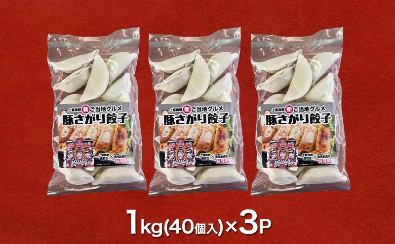 上富良野高校 コラボ開発「豚さがり餃子」 40個入り×3パック ( ご当地グルメ 餃子 中華 冷凍 食品 簡単 おかず 手作り 道産 上富良野町 北海道 )