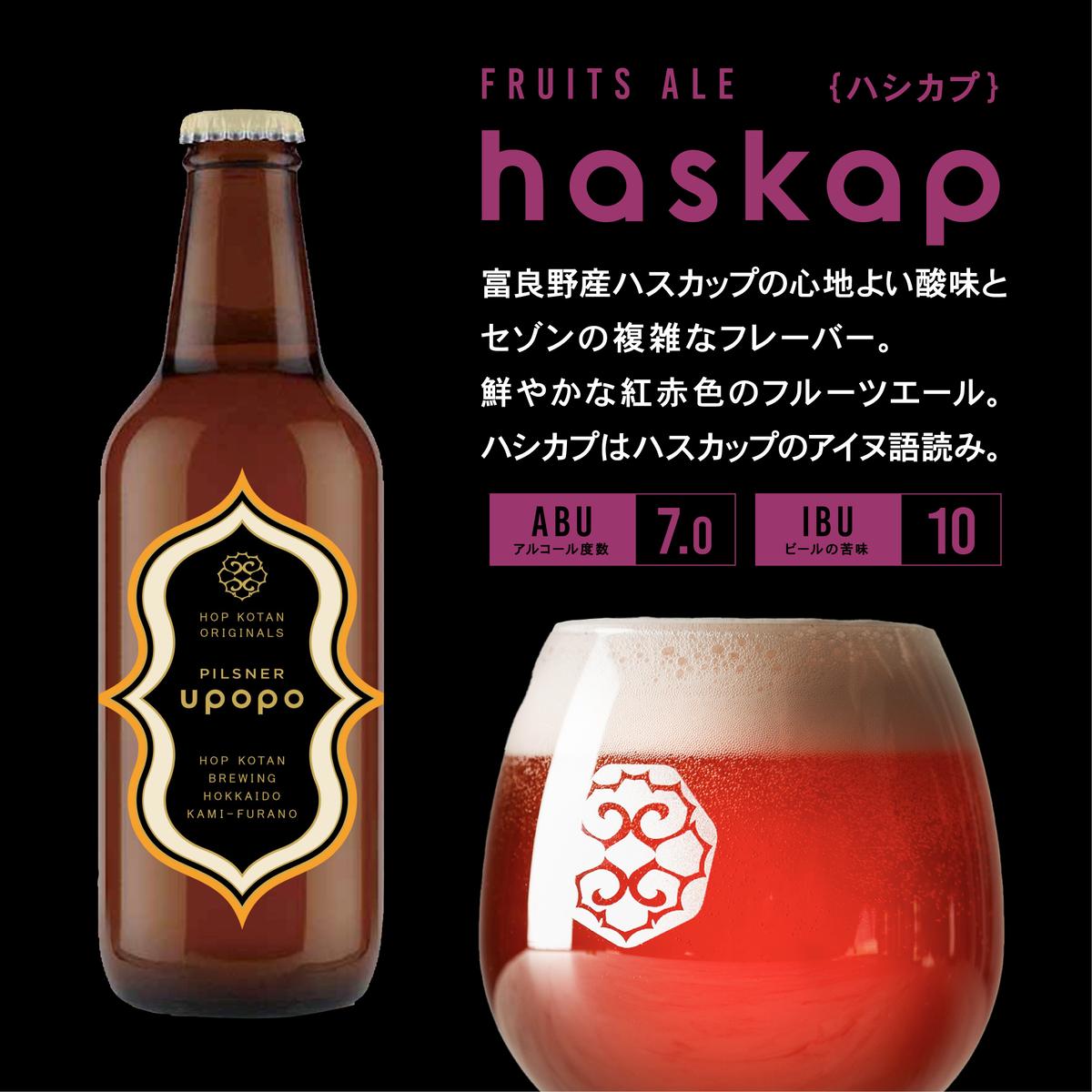 クラフトビール HOP KOTAN 定番ビール 6本 セット 定番3種各2本 ビール 発泡酒 地ビール お酒 酒 アルコール ギフト 贈り物 プレゼント 北海道 上富良野町