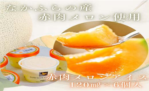 なかふらの赤肉メロンアイス　6個入