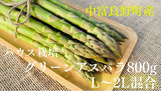 【2026年発送】石岡農園のグリーンアスパラ（ハウス栽培）L〜2L　800g