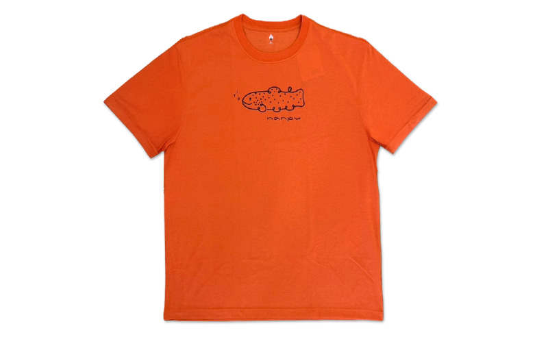 nanpu イトウ Tシャツ L サイズ  オレンジ 北海道 南富良野町 限定デザイン オリジナル