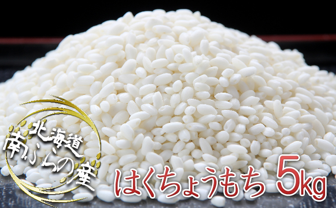 ふらの産精米もち米【はくちょうもち】5kg（1kg×5袋） 北海道 南富良野町 もち米 はくちょうもち お米 米