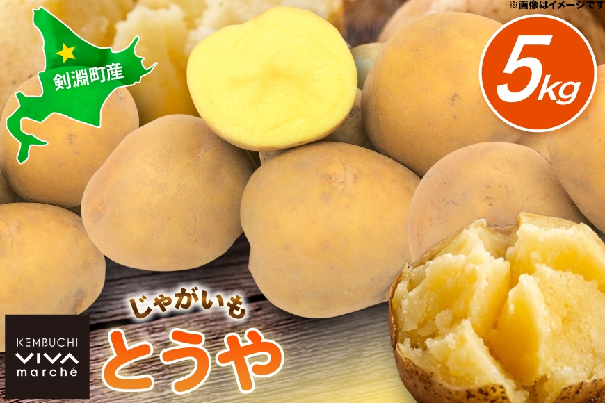  じゃがいも とうや 5kg [ けんぶちVIVAマルシェ 北海道 剣淵町 14656387] ジャガイモ 芋 いも ポテト 野菜 秋野菜 秋 常備野菜 カレー シチュー ポテトサラダ