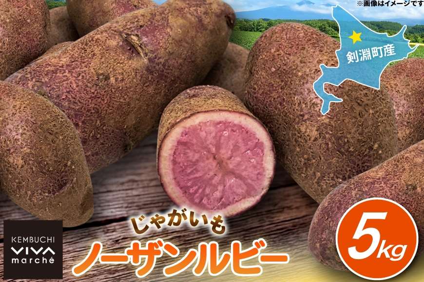じゃがいも ノーザンルビー 5kg [けんぶちVIVAマルシェ 北海道 剣淵町 14656392] ジャガイモ 芋 いも ポテト 野菜 秋野菜 秋 常備野菜 カレー シチュー ポテトサラダ コロッケ