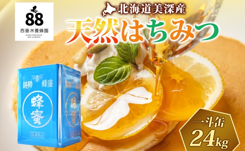 【 ふるさと納税 】北海道美深産 天然はちみつ 24kg 一斗缶 離島配送不可 はちみつ 蜂蜜 百花蜜 ブレンド蜂蜜 みつばち ミツバチ 蜜蜂 純粋国産 国産 日本産 生 アレンジ クローバー アザミ シナ お取り寄せ 送料無料 北海道 美深町