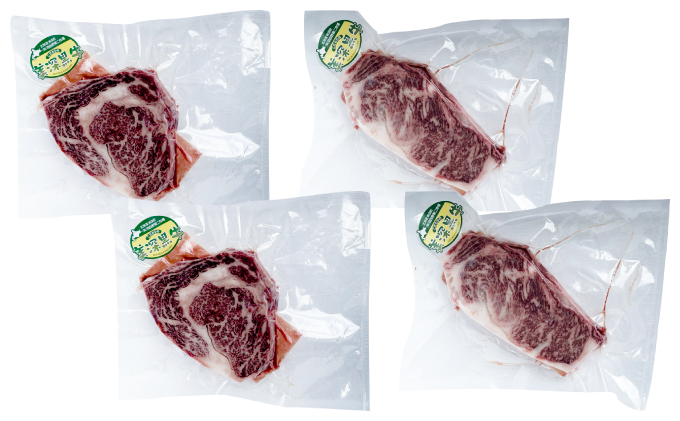 北海道産 黒牛ステーキセット定期便（リブロース180g×2・サーロイン180g×2）【こだわりの美深黒牛】 お肉 牛肉 